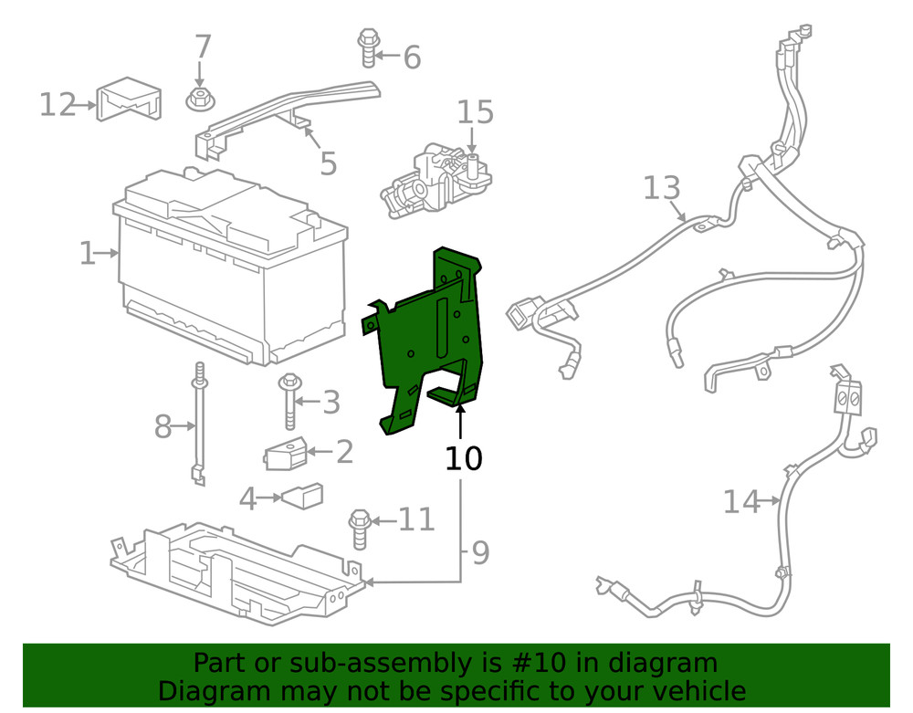 Genuine GM Battery Tray Protector 84089695