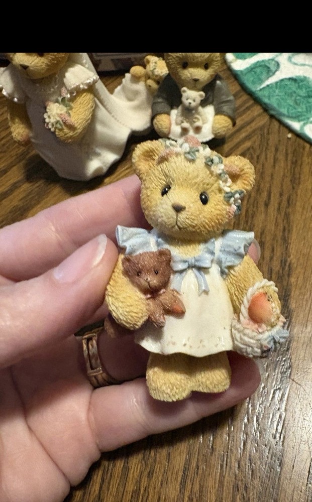 Cherished Teddies Complete Wedding Set With Boxes.