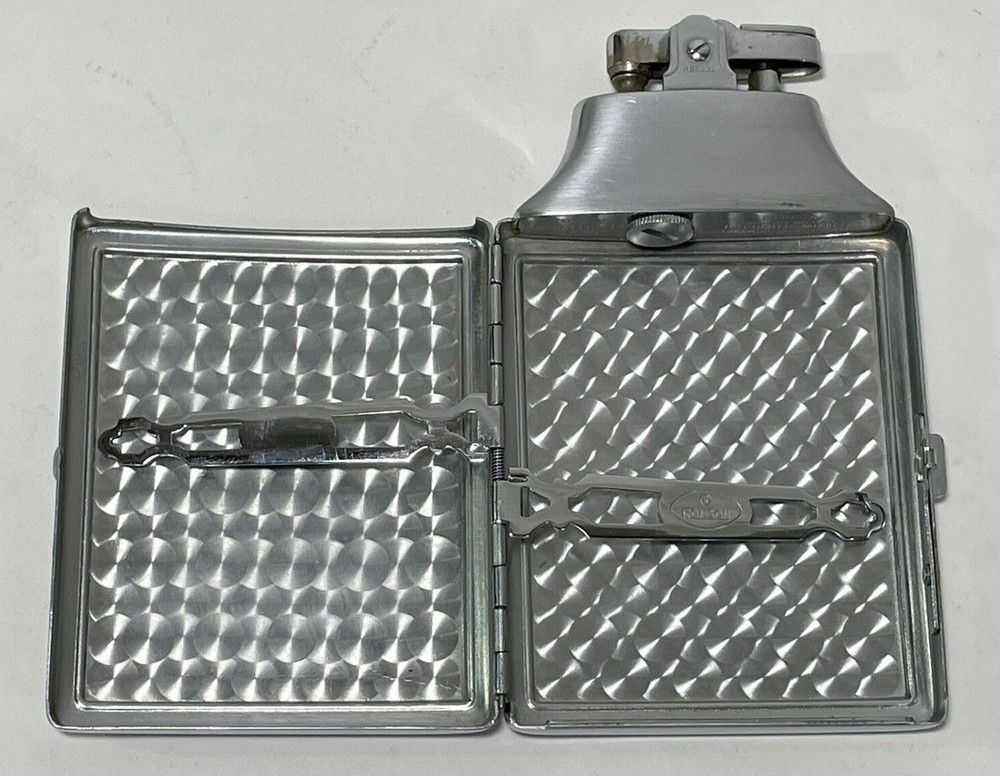 RONSON MASTERCASE CIGARETTE CASE AND LIGHTER - ORIGINAL BOX - CIRCA 1955