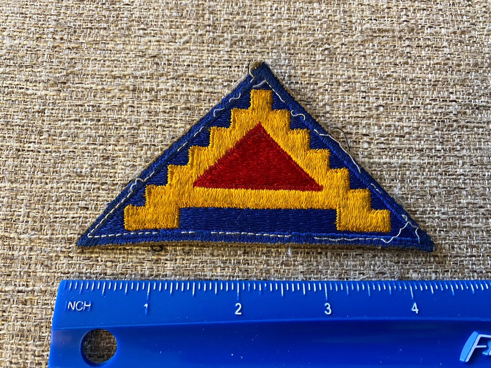 US Army 7th Army Triangle Red Blue Yellow Patch INV9264
