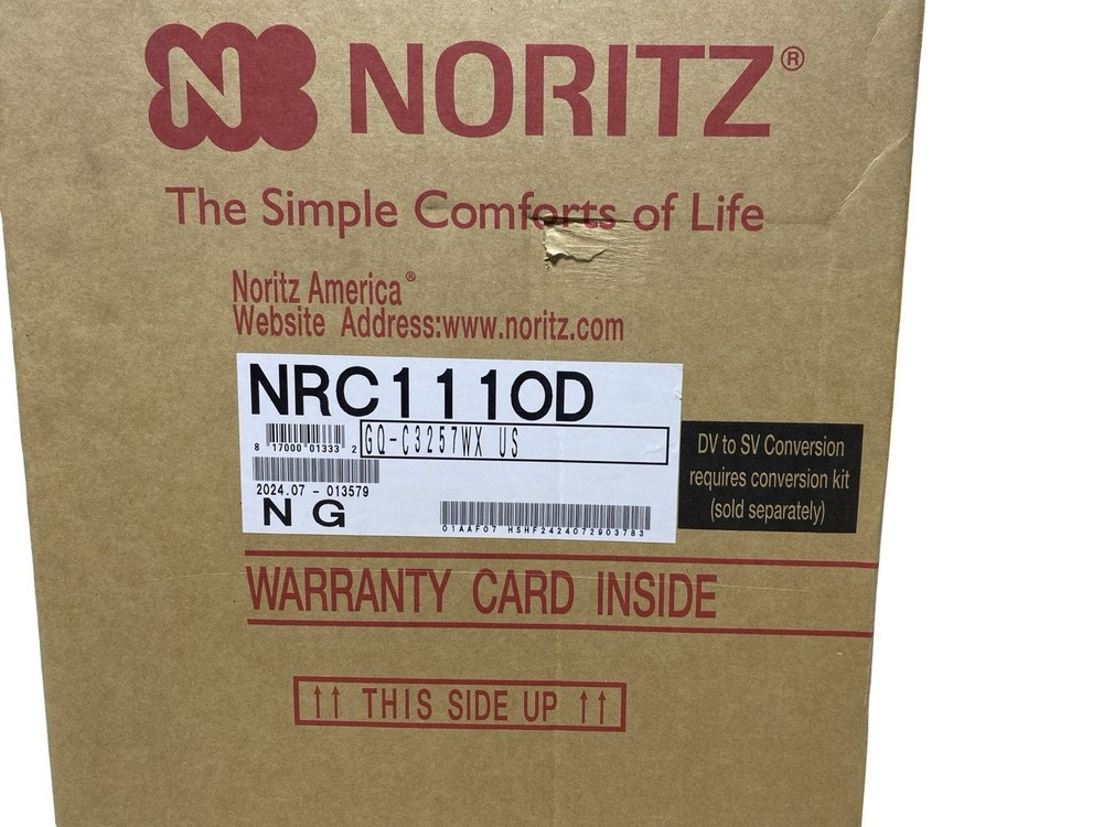 Noritz NRC111-OD Natural Gas Tankless Water Heater 199,900 BTU Outdoor Vent