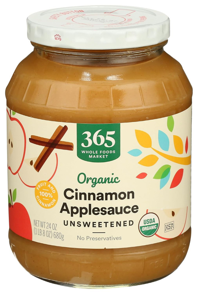 , Organic Cinnamon Applesauce, Unsweetened, 24 Ounce