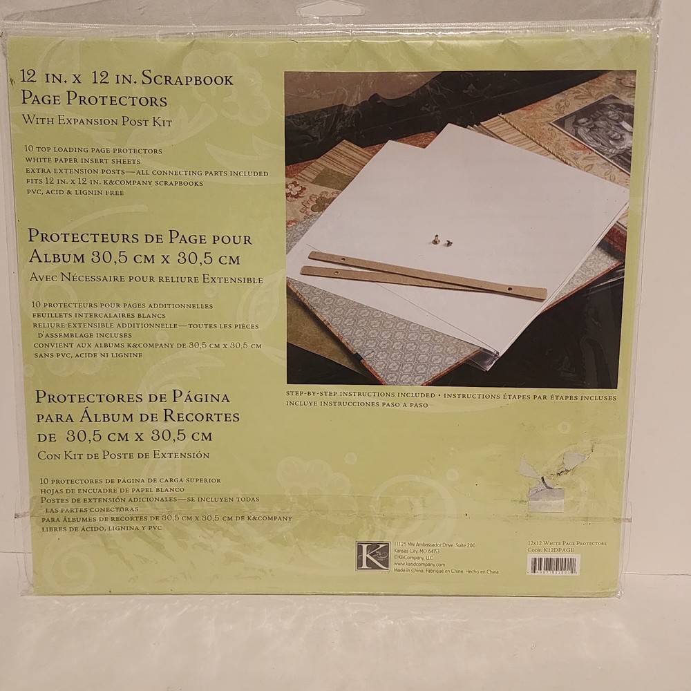 K&Company 10 Top Loading Scrapbook Page Protector 12x12 **READ**