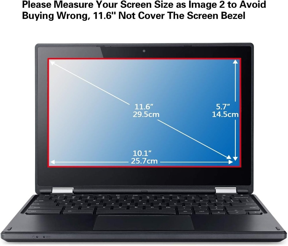 11.6" Blue Light & Glare Blocking Screen Protector – Easy Install 2 Pack