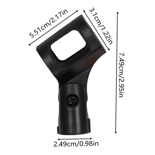 4 Pcs Adjustable Microphone Clip Holders for Wired/Wireless Mics