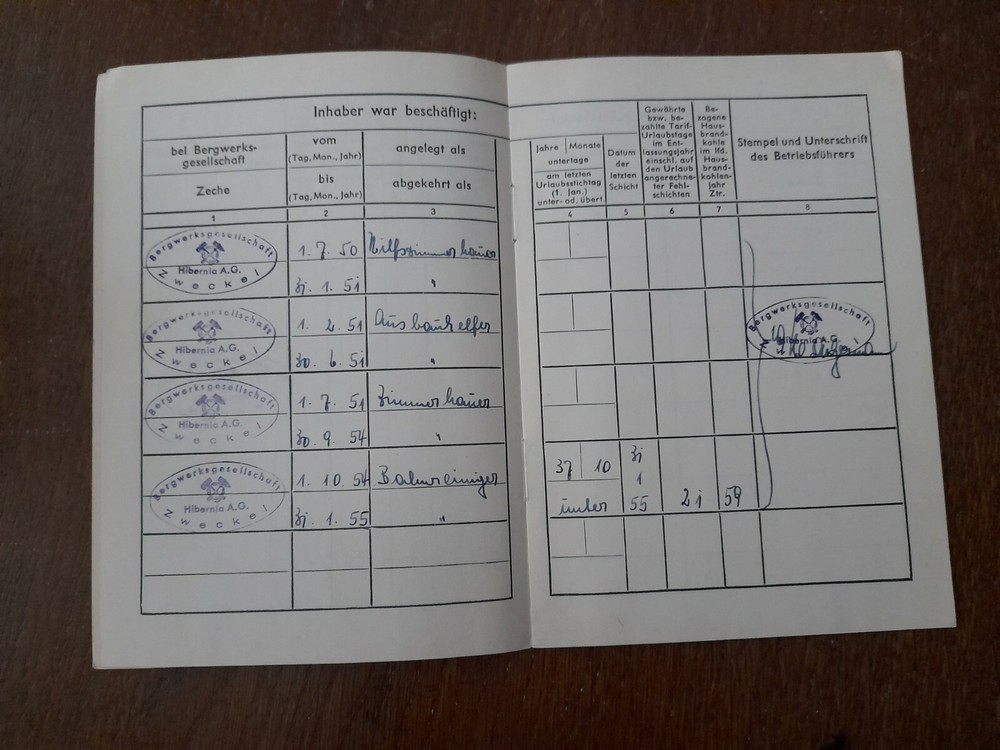 WW 2 GERMAN WORK BOOKLET BERGMANNS BUCH