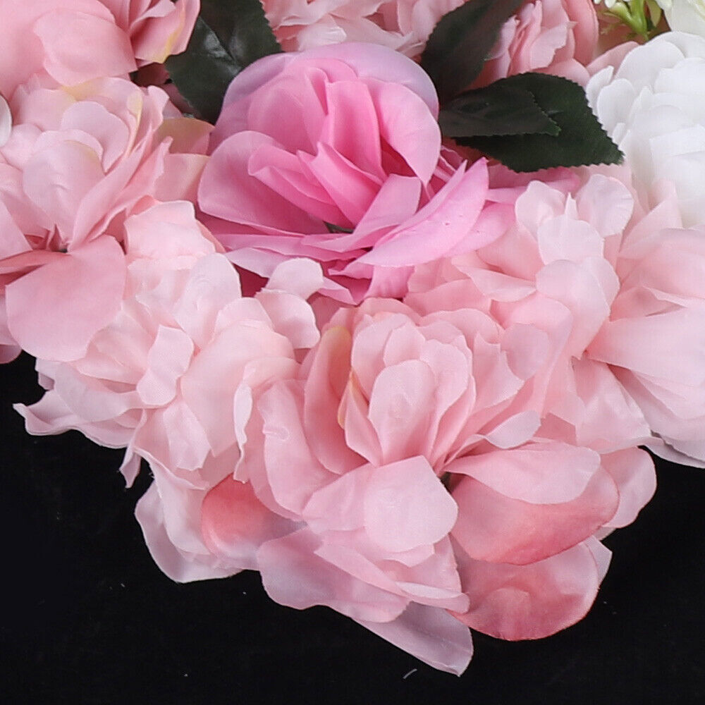 12 Pcs Artificial Flower Wall Panel Rose Dahlia Leaves Wedding Stage Backdrop