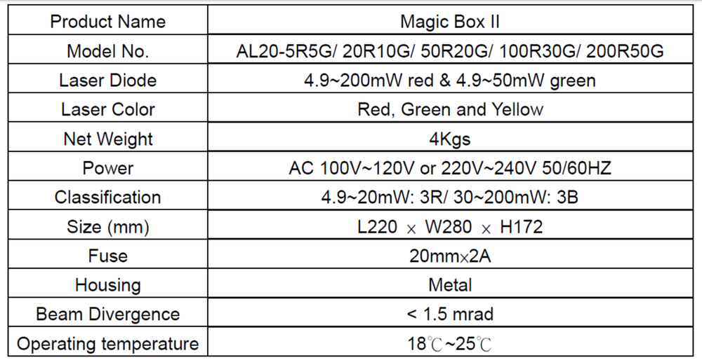 OmniSistem Magic Box II Laser Light System Professional DJ