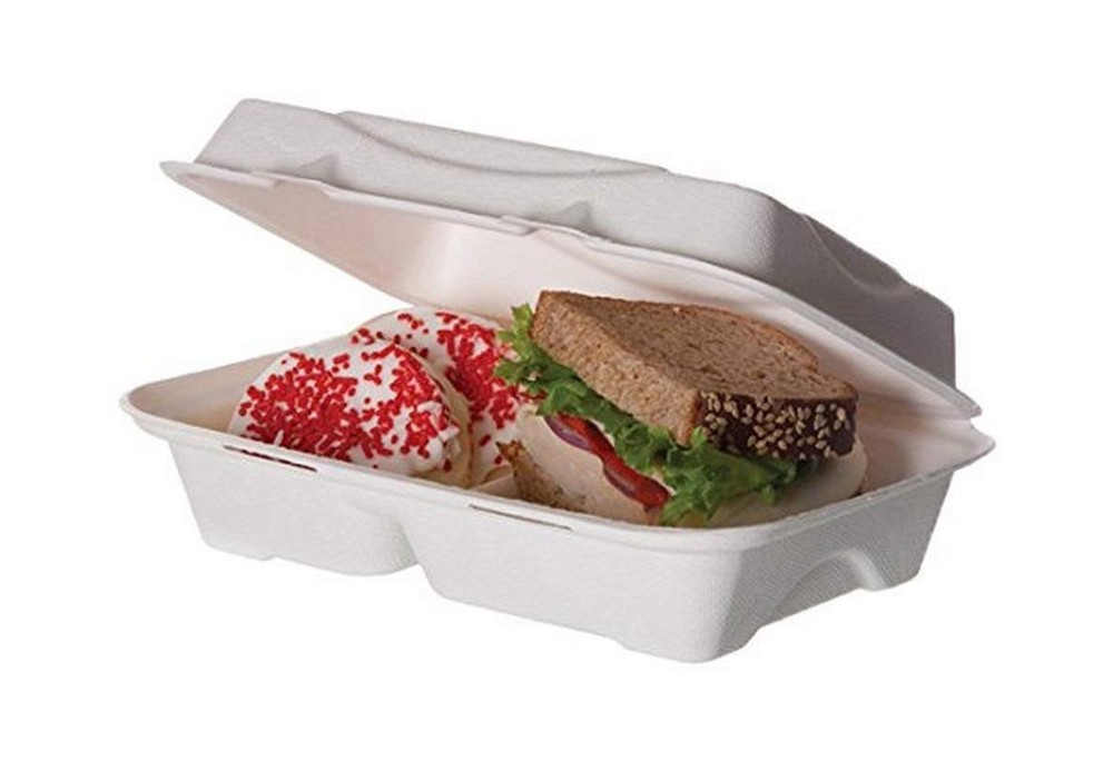 Eco-Product EP-B002 Plant Based Plastic 2 Compartment Renewable and Compostab...