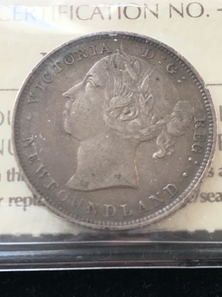 1888 ICCS Graded Newfoundland Twenty ¢20 Cent **EF-40 Cleaned**