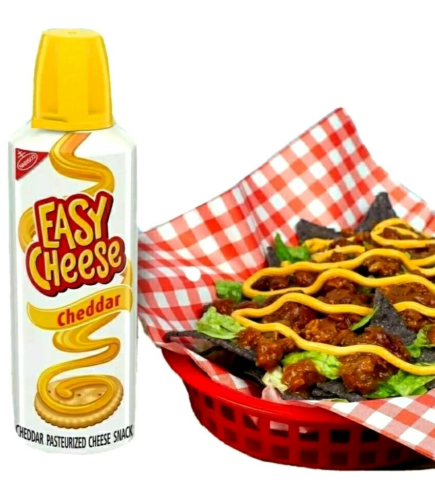 NABISCO EASY CHEESE CHEDDAR SPREADABLE NO NEED TO REFRIGERATE 2 PKS