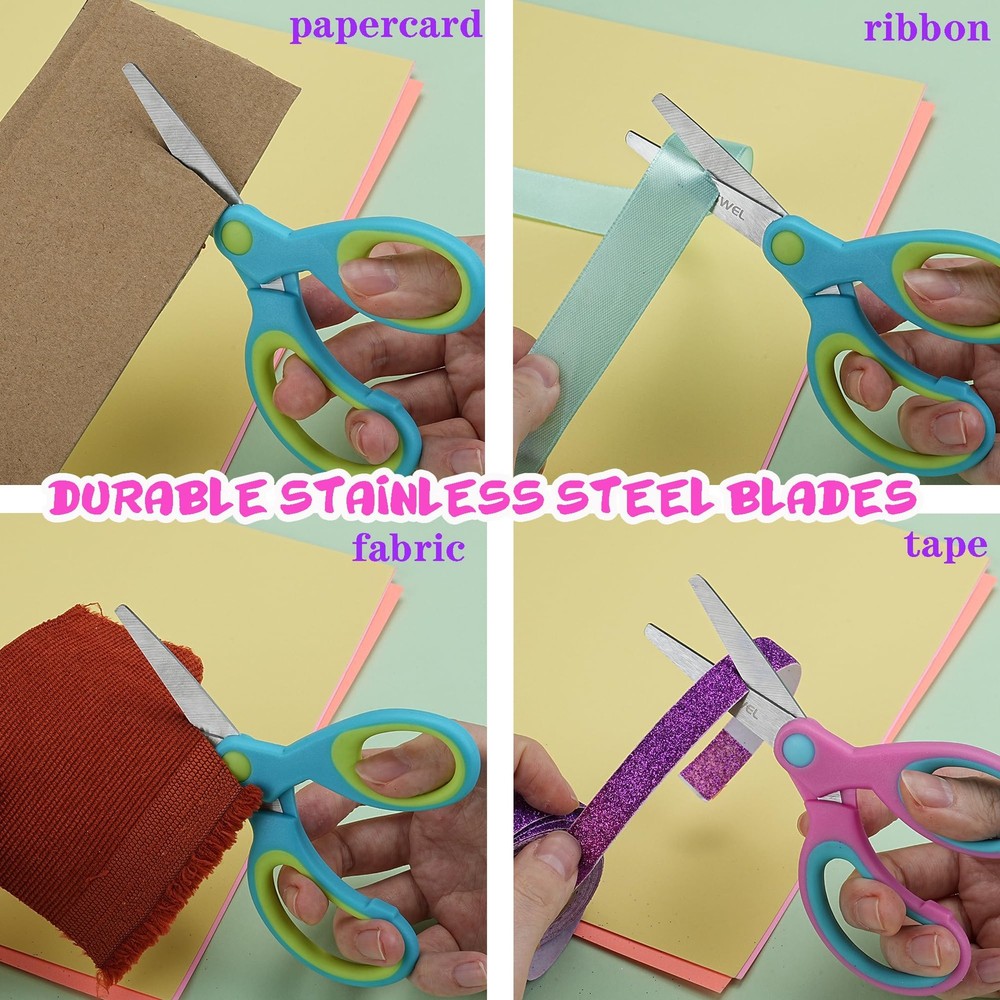 Scissors Bulk, 48 Pack Safety Blunt Tip Student Scissors, 5 “ Student Scissor...
