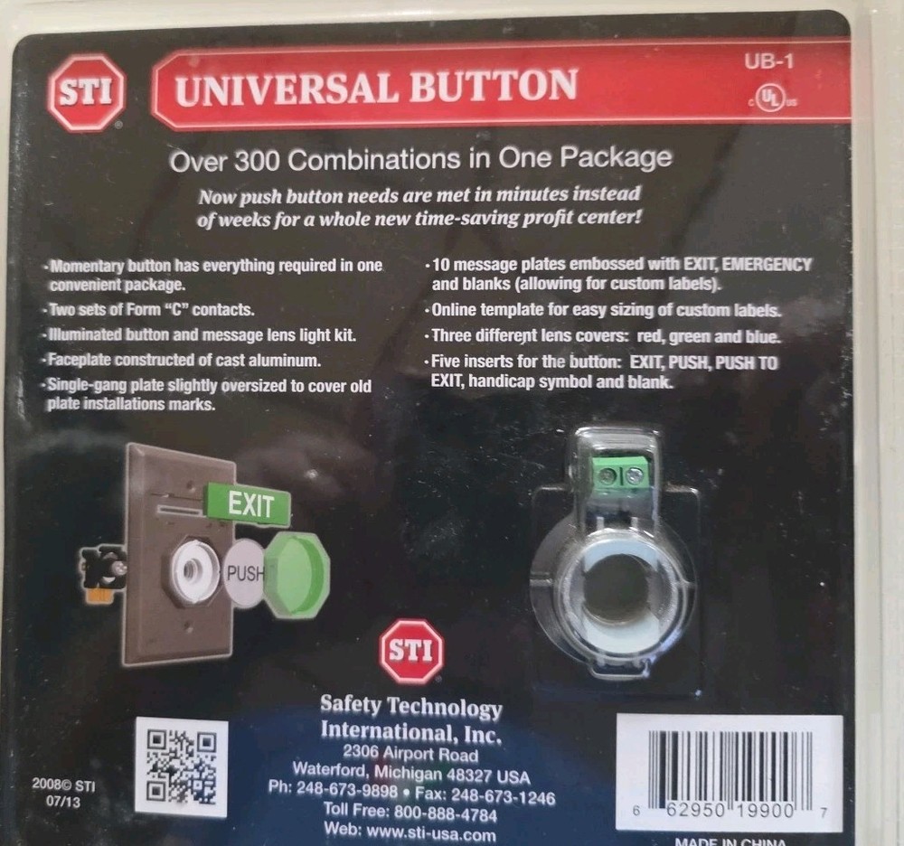 STI Universal Button Exit Kit Over 300 Combinations Time Saving Money Making NEW