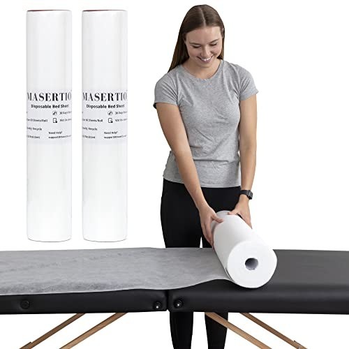 Disposable Massage Bed Covers - 60 Sheets/Roll, Non-Woven, Spa & Tattoo Use, 31.