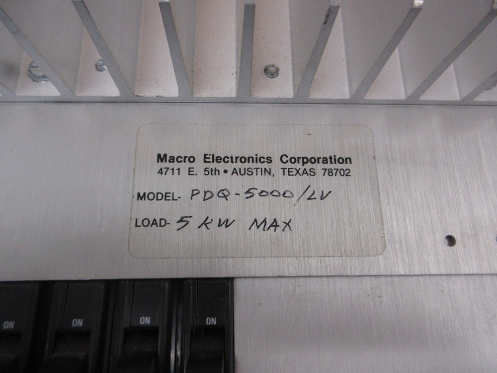 Macro Electronics Miscellaneous Switchboard PDQ-500/LV 5kW (4) 20A 1P Breakers