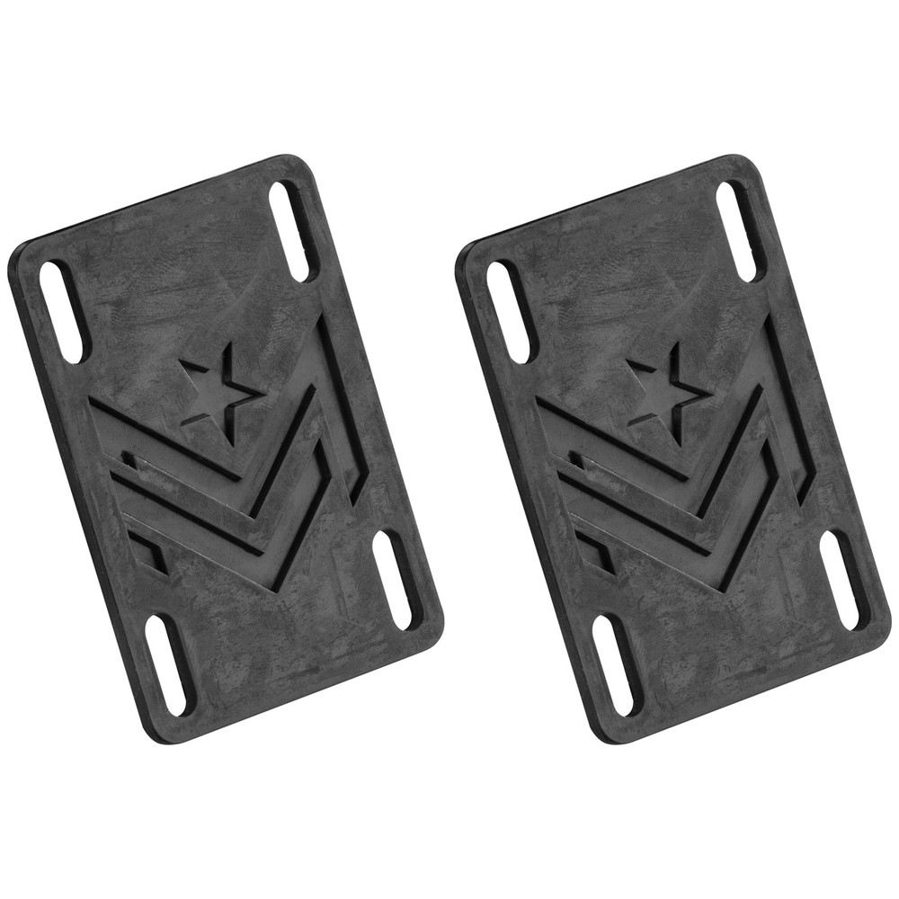 Powell Mini Logo Skateboard Riser Shock Pads Rubber .1" (2-Pack)