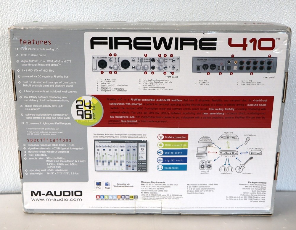M-Audio FireWire 410 Digital Recording Interface - READ