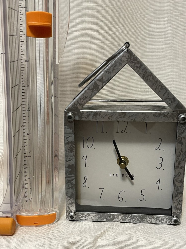 Rae Dunn galvanized house clock