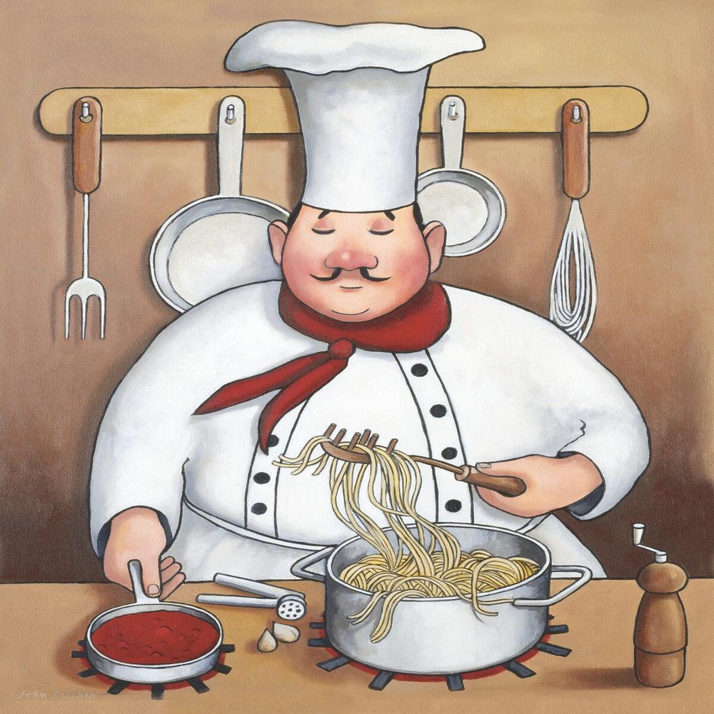 Ceramic Backsplash Tile Mural Chef Cook Kitchen/Bathroom - Chef 1 - John Zaccheo