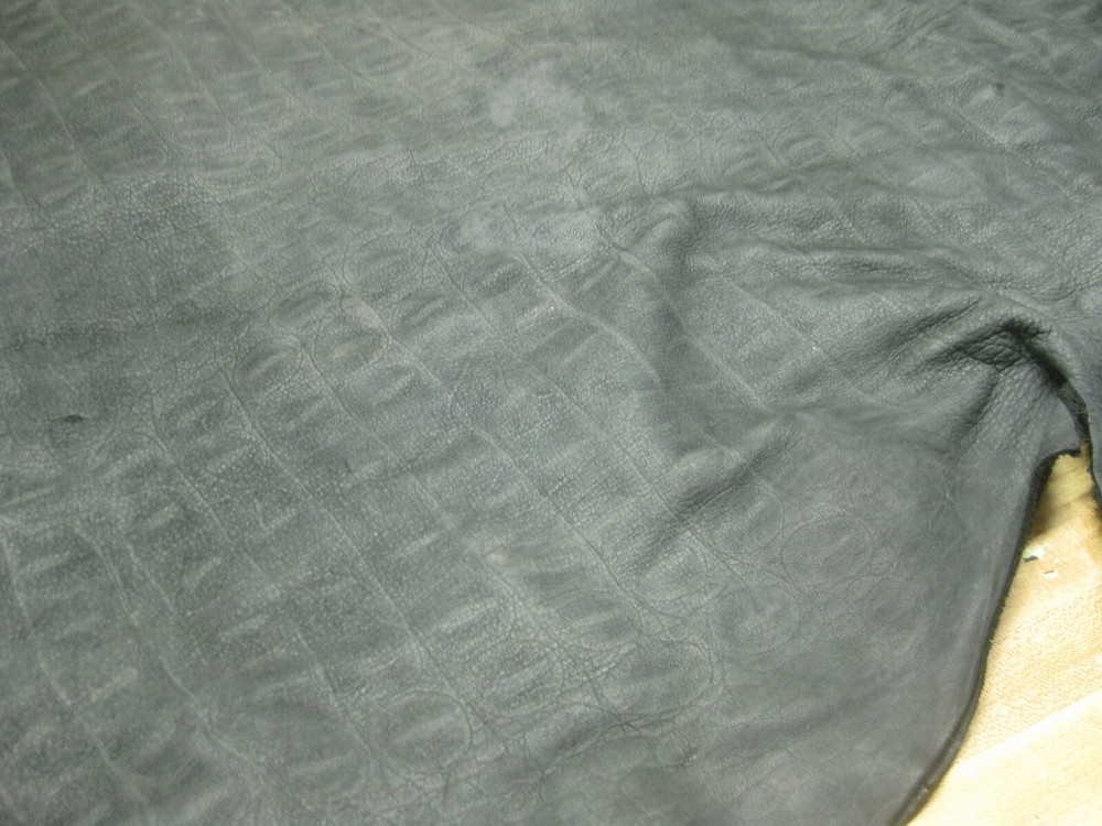 Black Top Grain Buffalo Leather #0009210 Has Patterns ROW 76