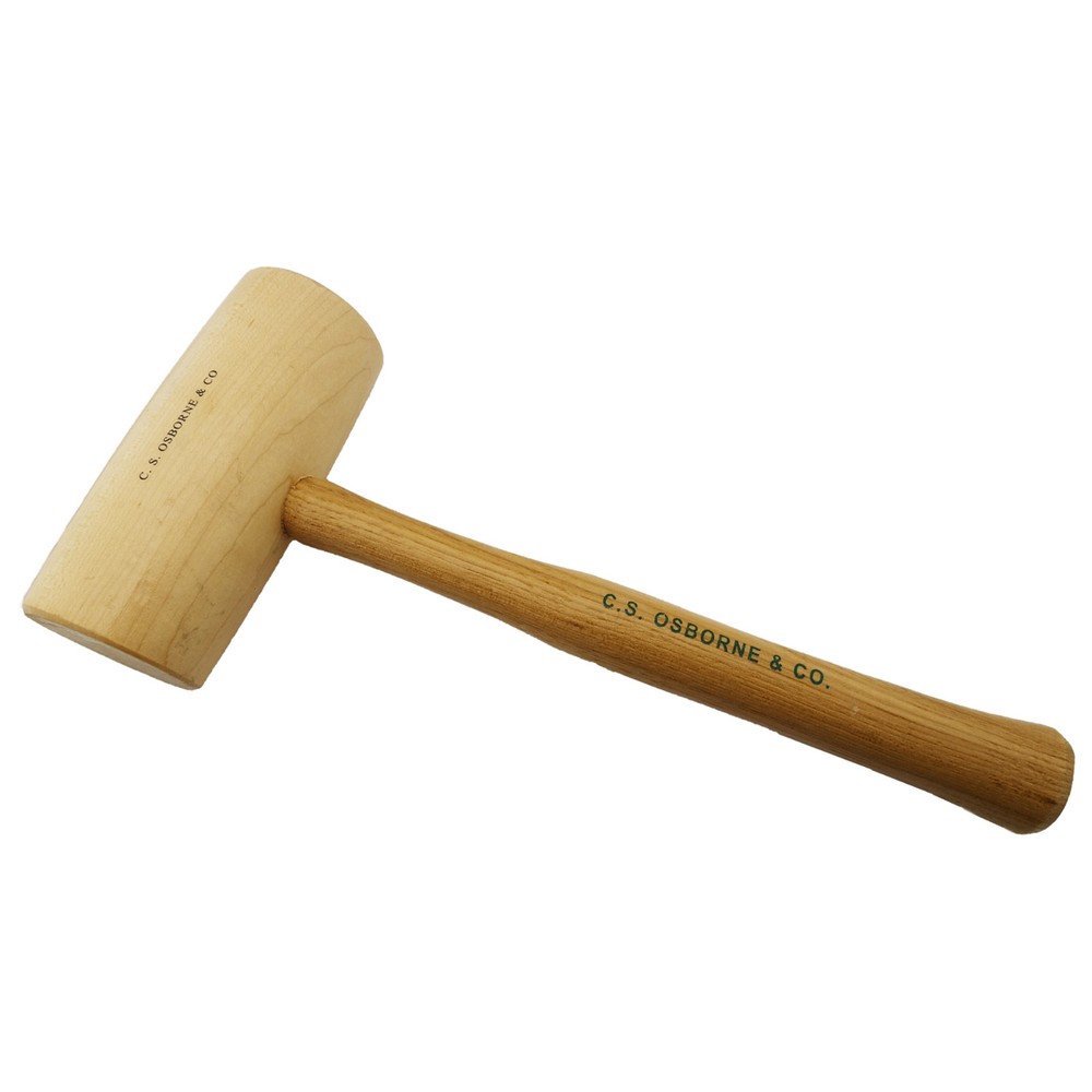 C.S. Osborne Barrel Shaped Hickory Mallet #89.5 Size 4 (1-3/4" Diameter)