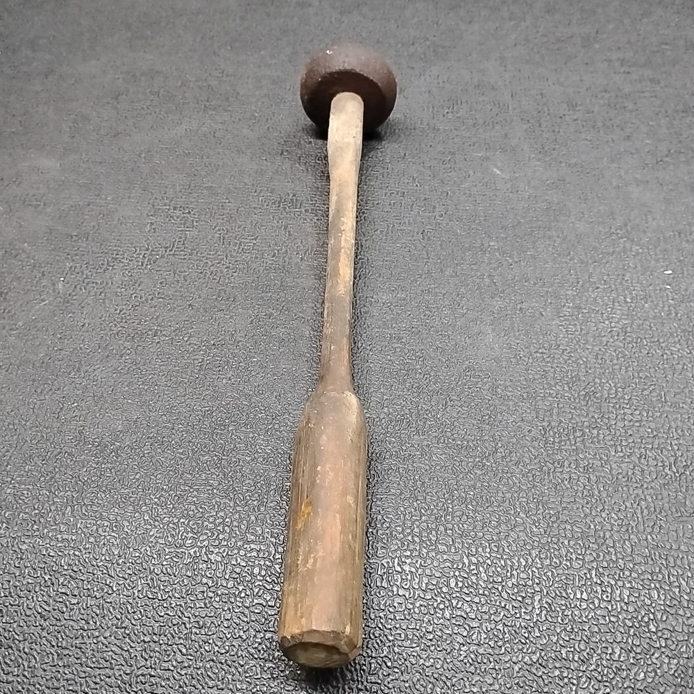 Antique Macadamizing Knapping Napping Rock Stone Dressing Hammer