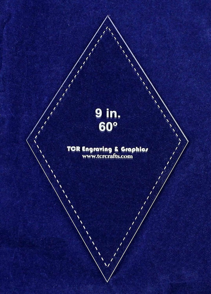 Diamond Template 9" - Clear 1/8" 60 Degree