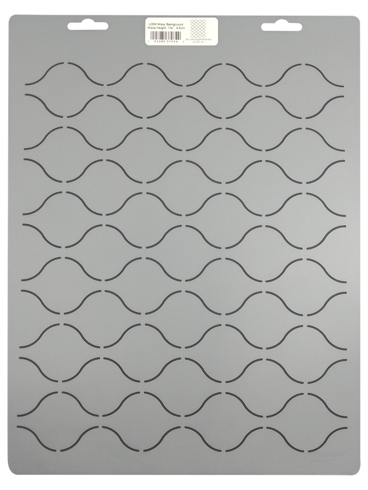 Quilting Stencil Wavy Stipple Grid Background Quilt Pattern Stencil Template