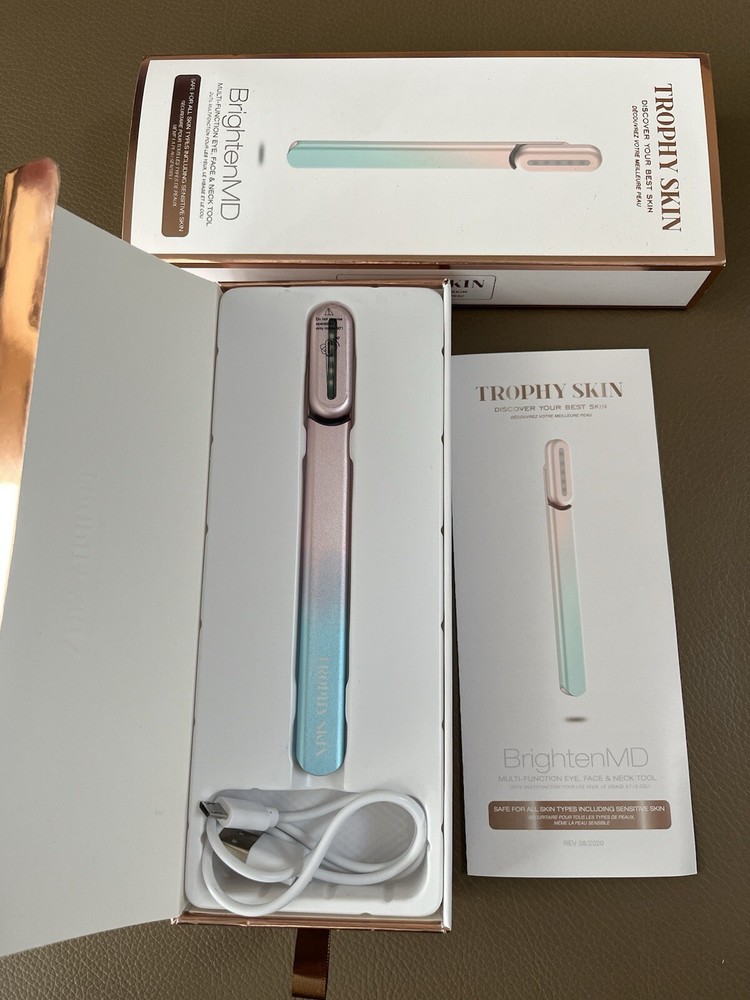Trophy Skin Brighten MD Multi Function Eye Face & Neck Tool BNIB SEALED