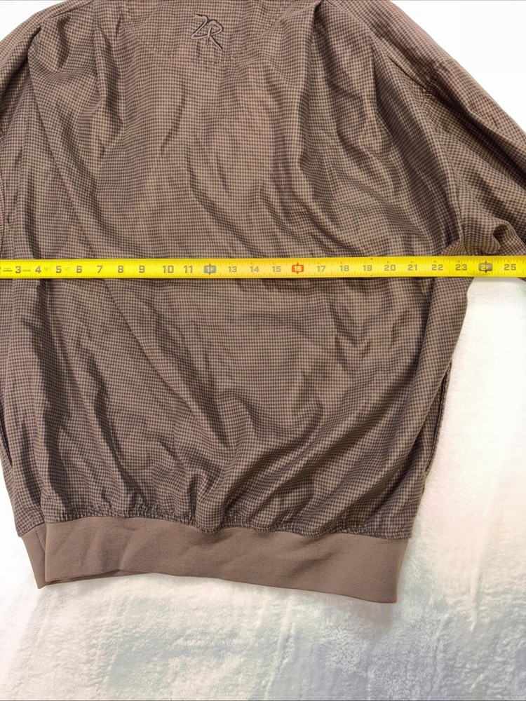 Zero restriction golf outerwear brown micro suede men’s medium 1/4 Snap pullover