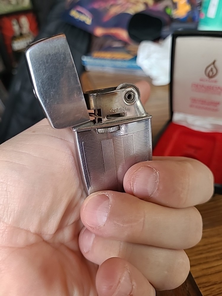 Vintage RONSON VARAFLAME Lighter Engraved Original Case