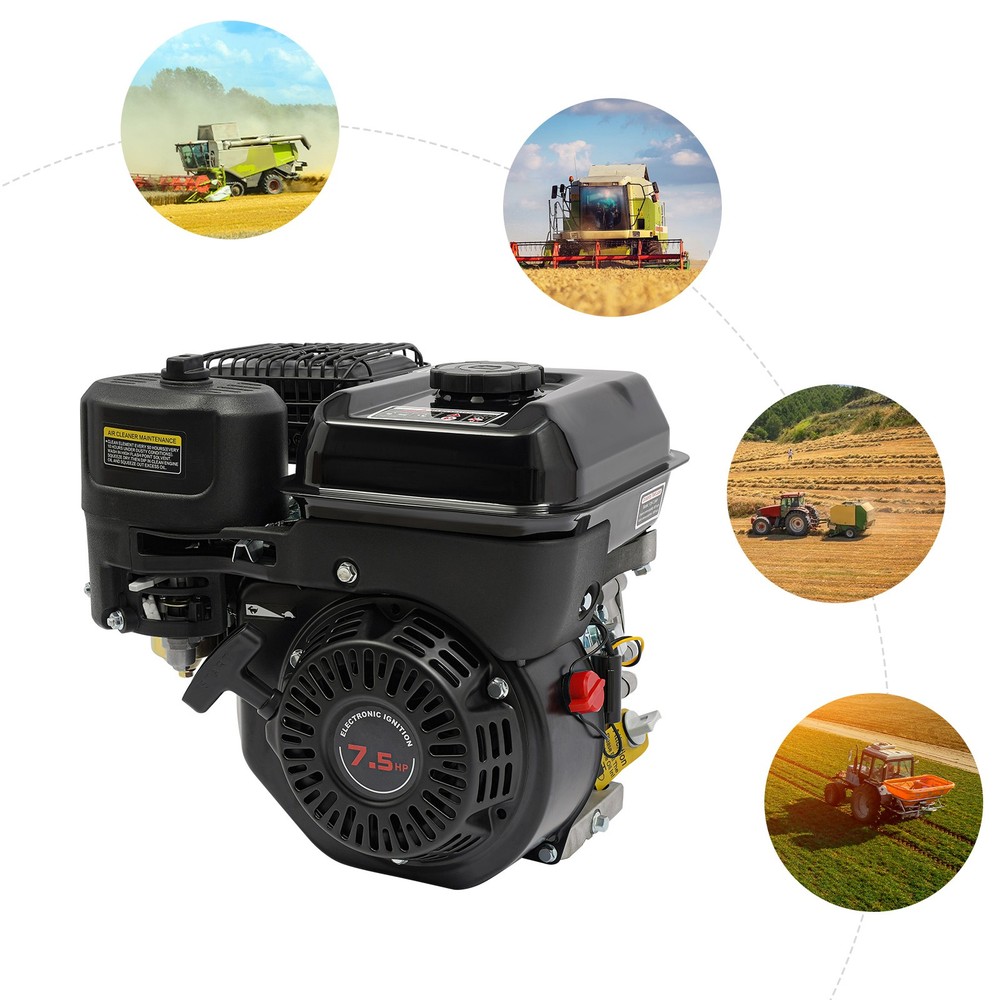 212cc 7.5HP 4-Stroke Gasoline Engine Steel Start Engine Pull Start