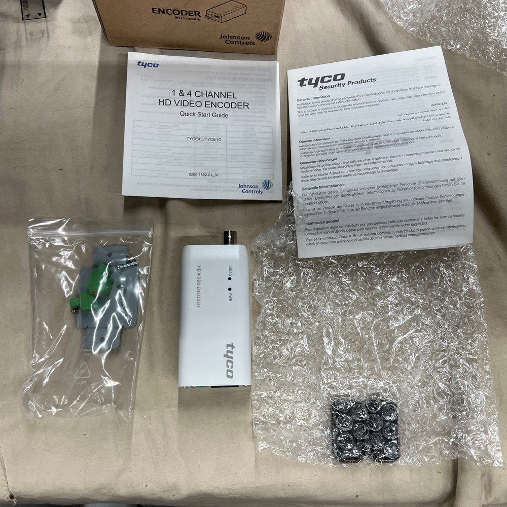 New Tyco TYCE1-N 1 Channel HD Encoder Johnson Controls