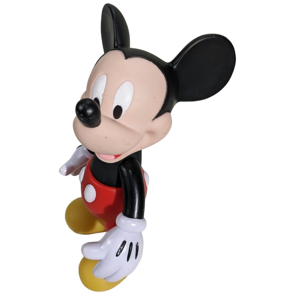 Poseable Mickey Mouse Hard Plastic Moveable Figure Disney 7 Inch