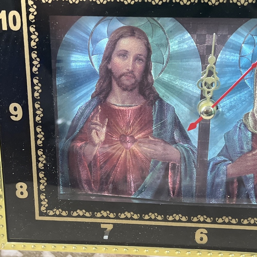 Jesus and Mary - Framed Desktop Clock - Quartz