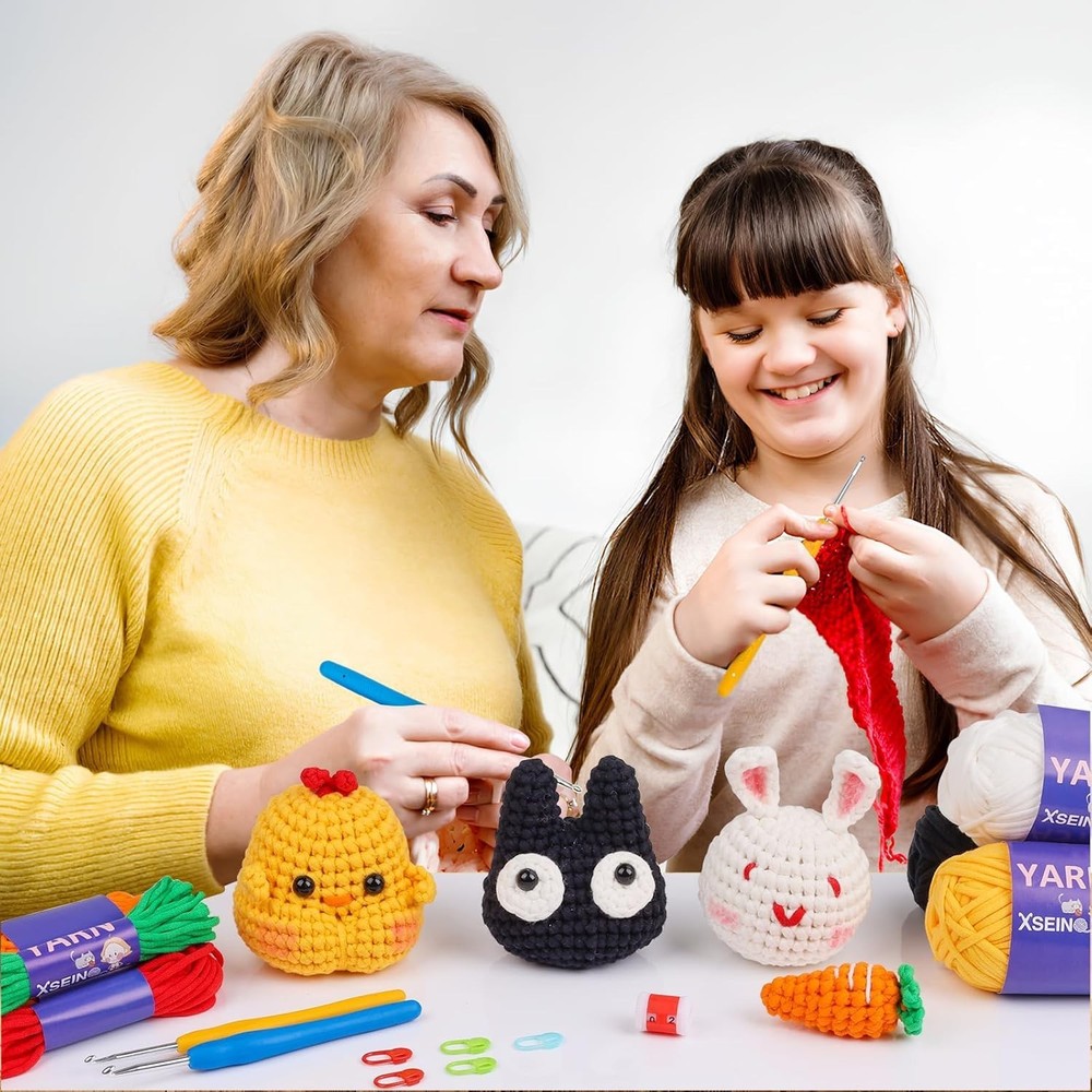 Beginner's Crochet Kit - Learn to Create Adorable Animals with Video Tutorials