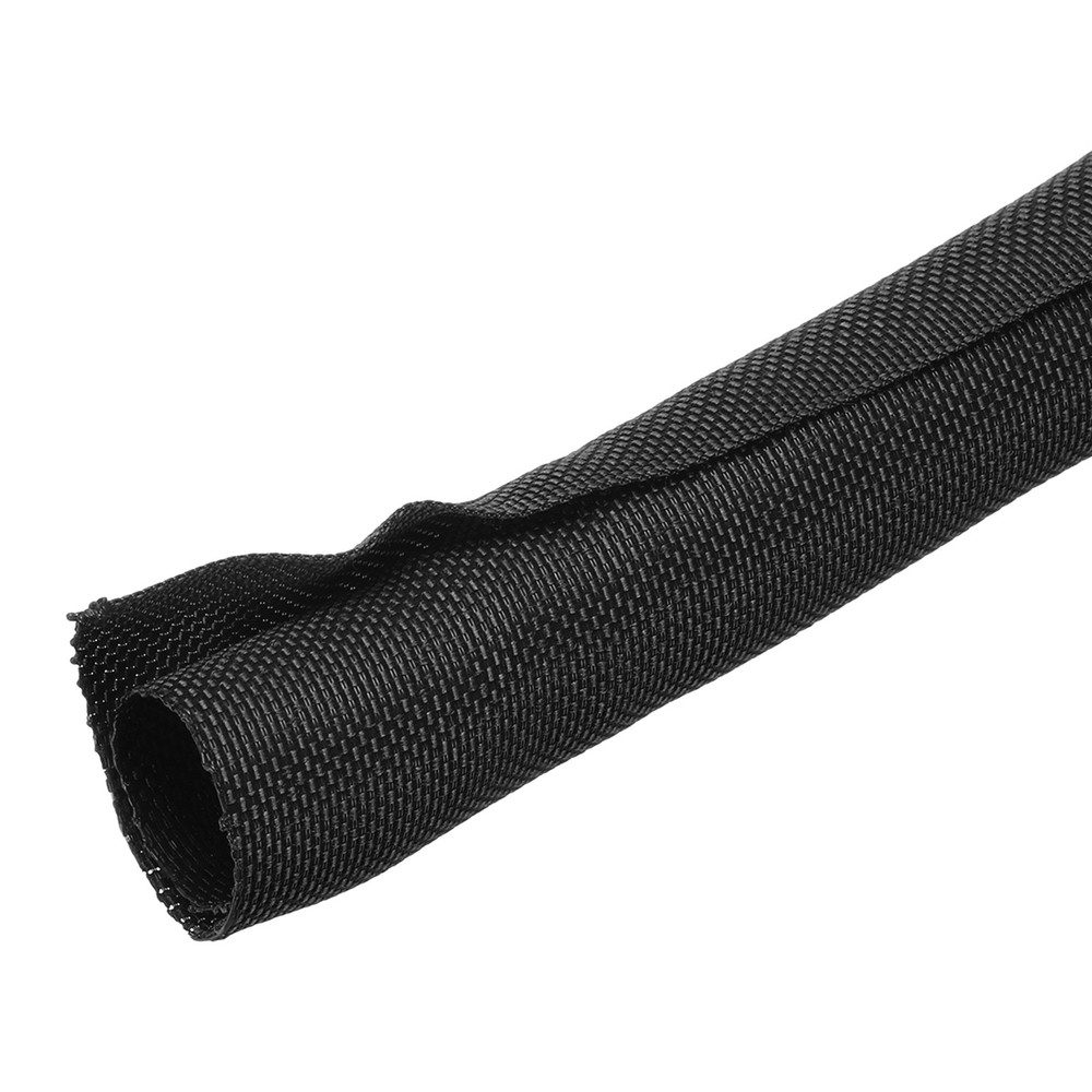 Wire Split Braided Cable Management Sleeve, Black (3/4" - 10 Feet)