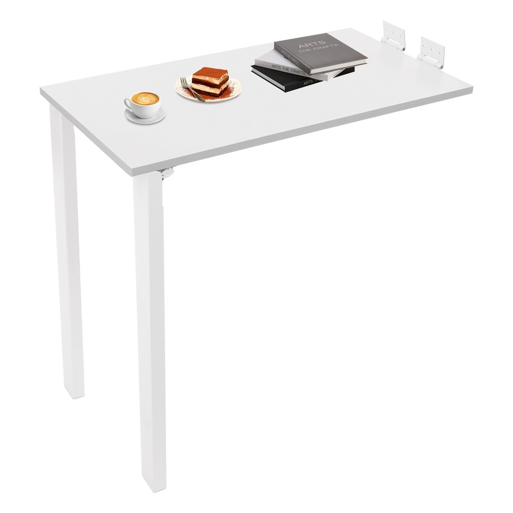 White Wall Mounted Folding Table Wood Folding Dining Table Folding Table