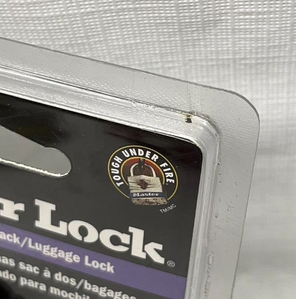 NEW MASTER LOCK COMBINATION BACKPACK LOCK, 1548DCM RED