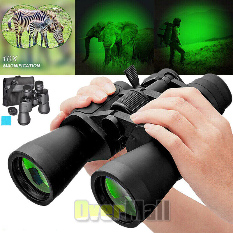 180X100 High Powered Compact Binoculars Waterproof Low Light Vision Carry Case