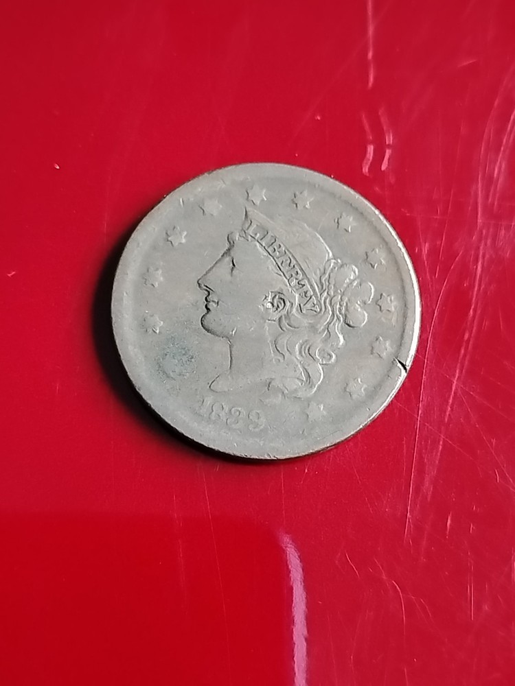 1839 large cent