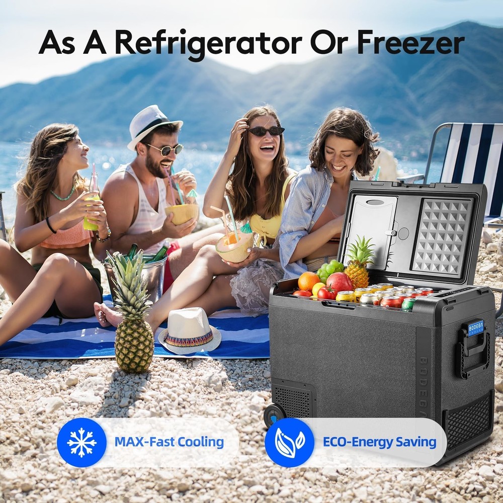12 Volt Car Refrigerator, 61Quart (58L) Car Fridge WIFI APP Control