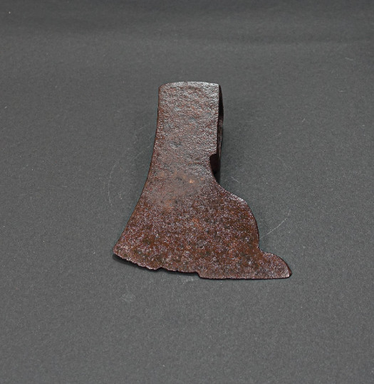 ANTIC GOOSEWING BEARDED BROAD HATCHET AXE HEAD FORGED RARE