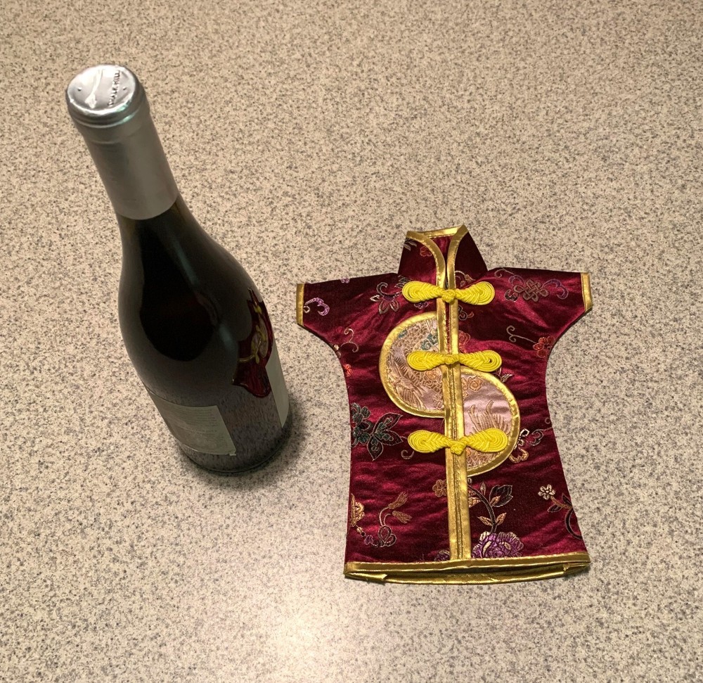 Silk Wine Bottle Kimono