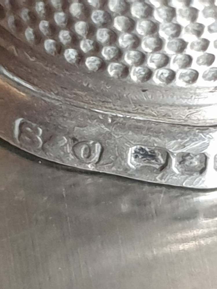 Antique Solid Silver Thimble 3.9g Hallmarked Birmingham 1892 S&C Read Descripti