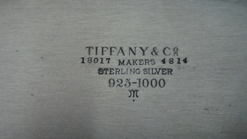 ESTATE TIFFANY & CO SHELL & THREAD STERLING SILVER BREAD TRAY, CIRCA 1911