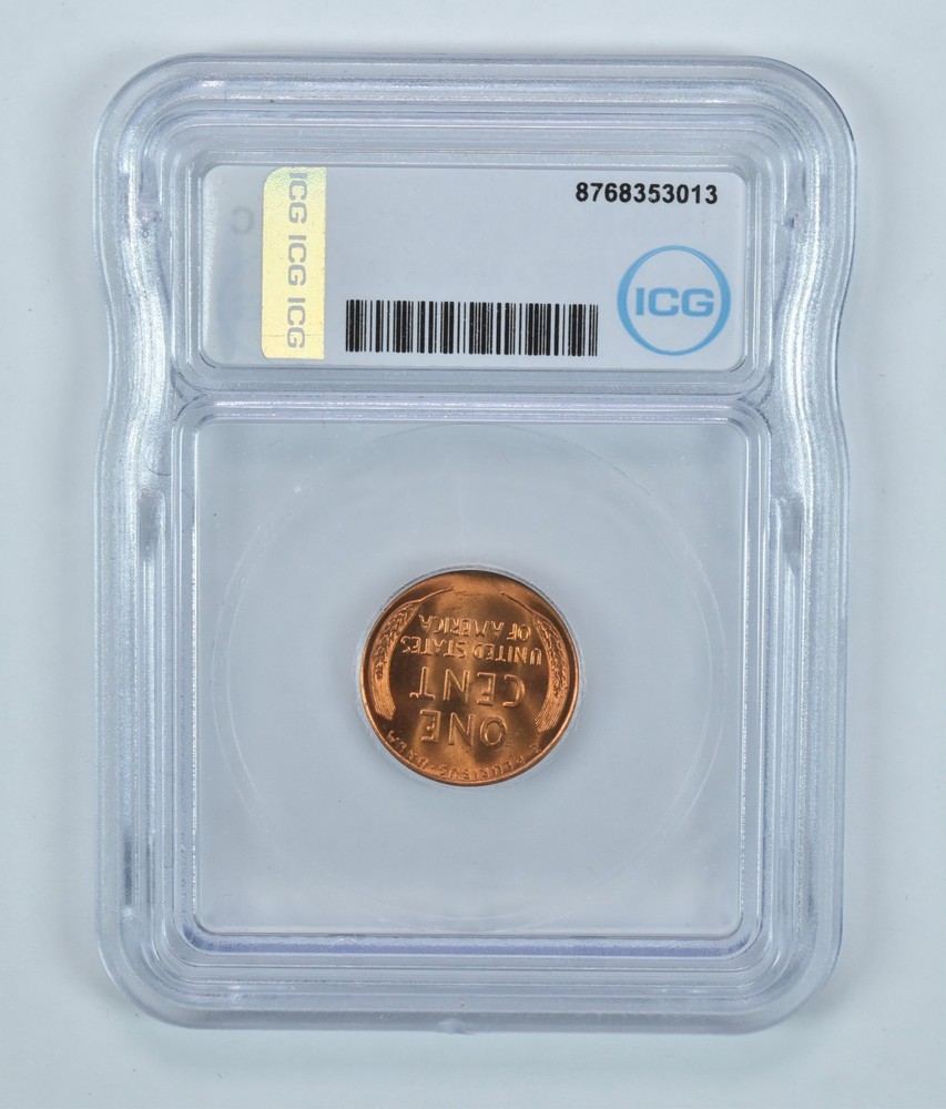 1950-D Lincoln Wheat Cent MS66 RD ICG