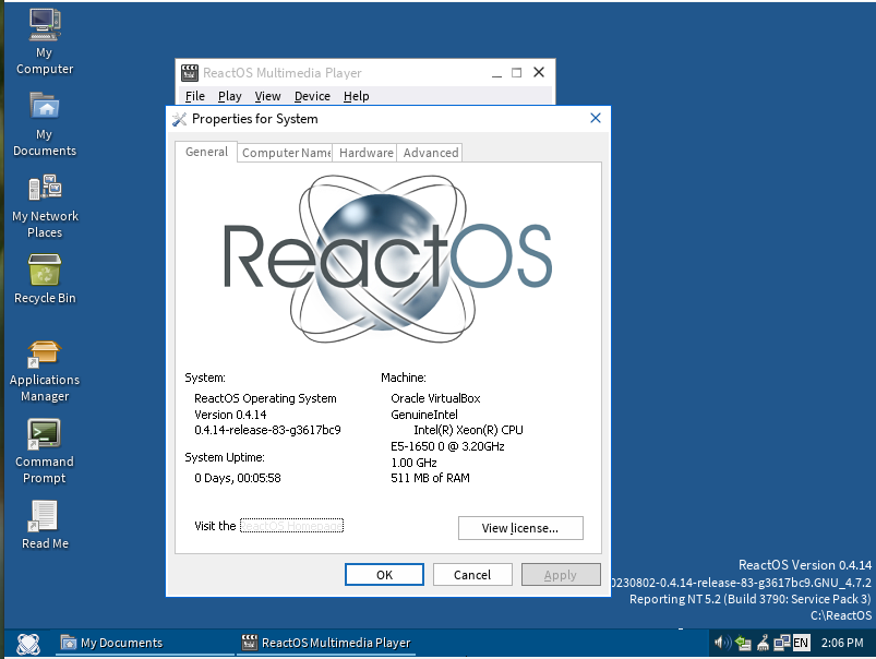 ReactOS Operating System DVD Windows NT Reimplementation! Same Day Shipping USA!