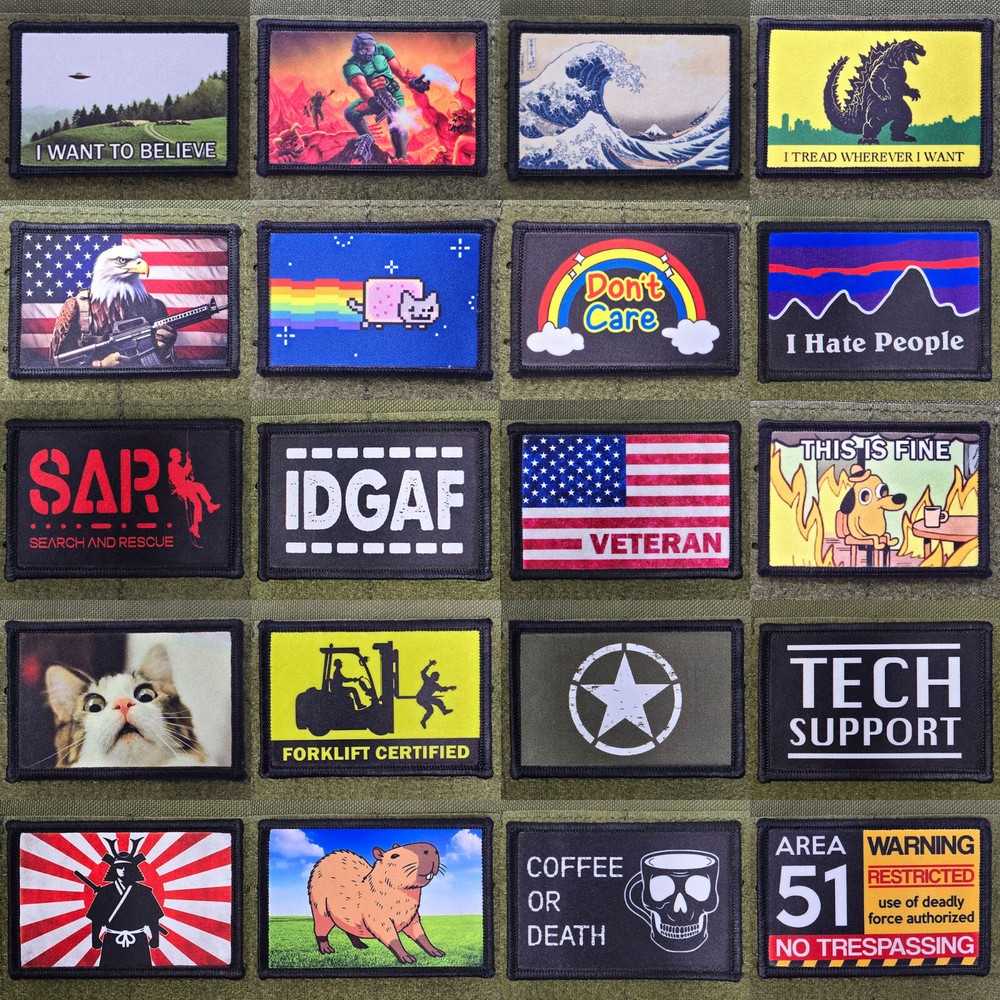 Drone Patch Moral Same Day Delivery Rocket Meme USA Made Hook & Loop 3x2