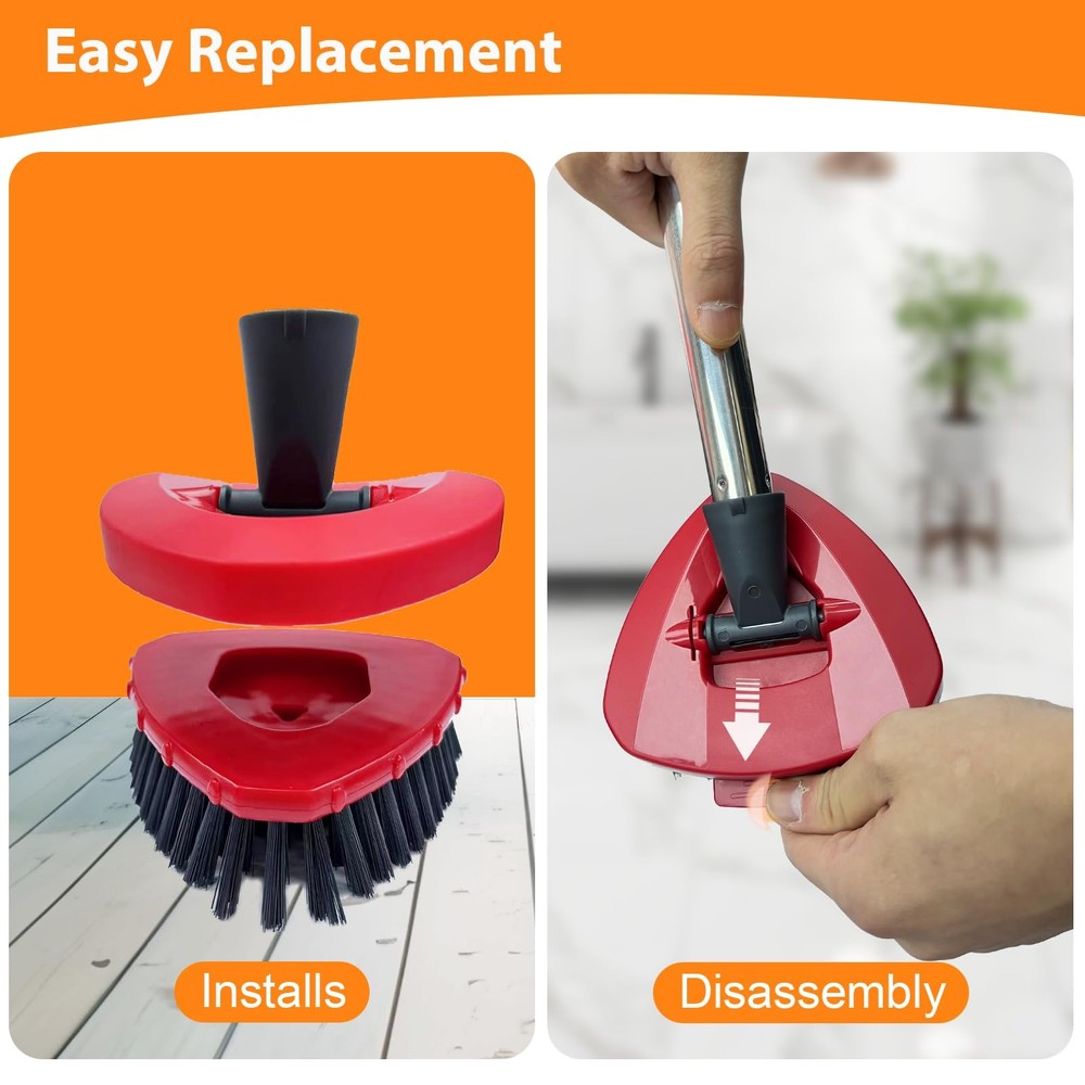 Upgraded Spin Mop Replace Scrub Mop Brush Compatible with O Cedar 2 Tank Rins...